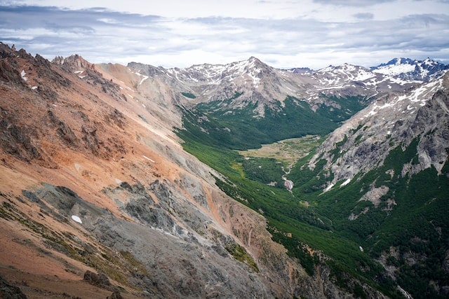 view over the mountains in chile